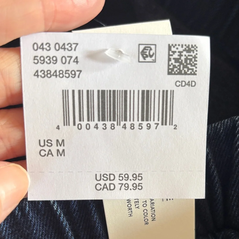 American Eagle wide leg draw string nwt! Navy Relaxed-Fit Pant - Picture 7 of 8
